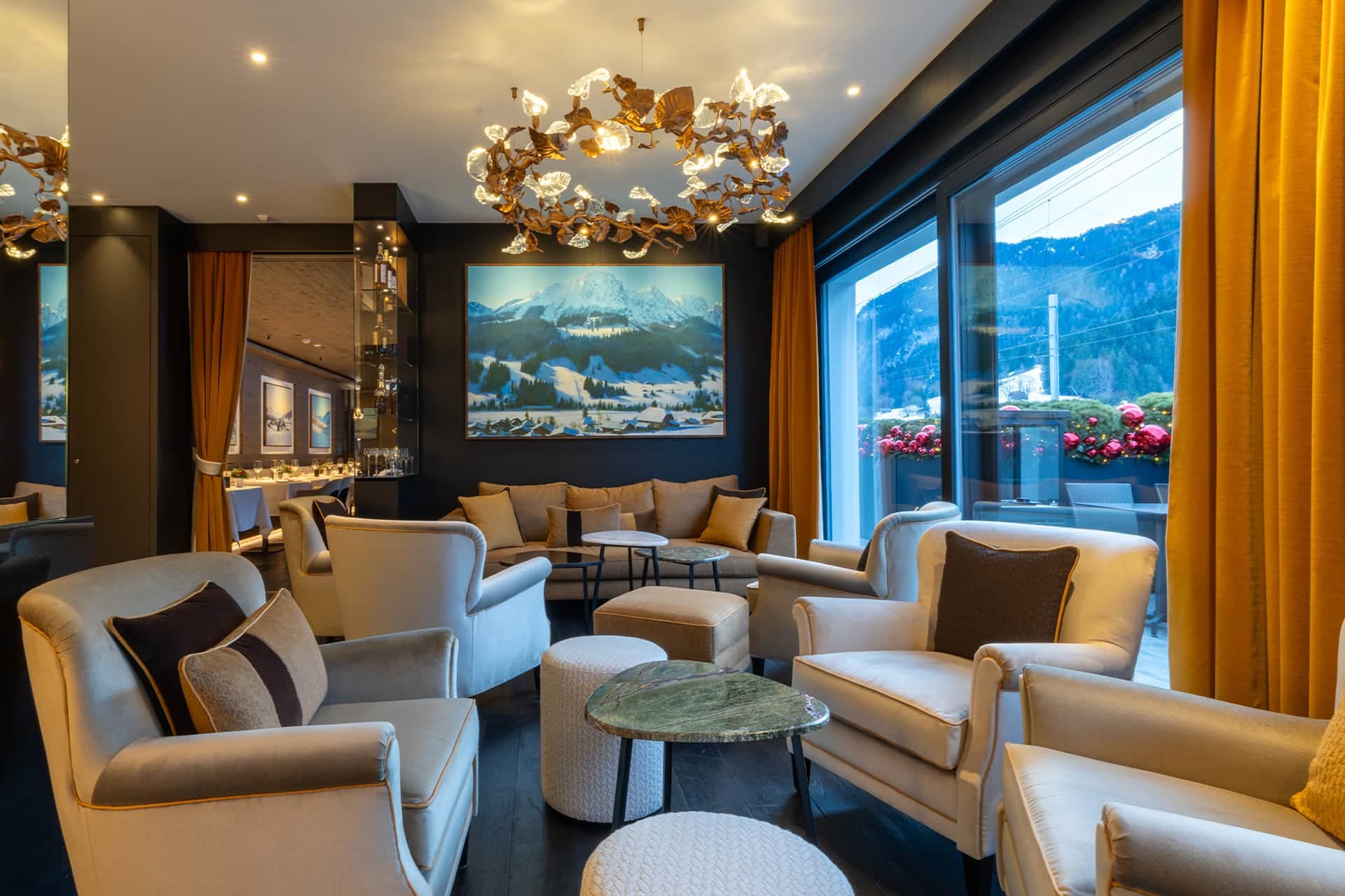 Le comptoir du Bar Lounge du Valrose