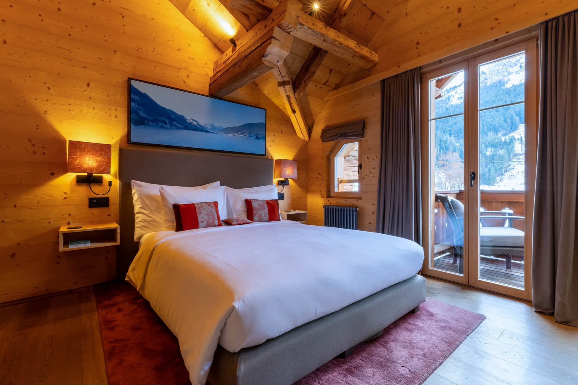 Chambre Supérieure de l’Hôtel Valrose à Rougemont